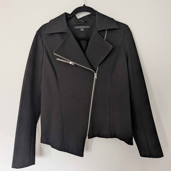 Katherine Barclay Moto Jacket Tailored Fit Asymmetrical Zip Medium - Picture 1 of 9